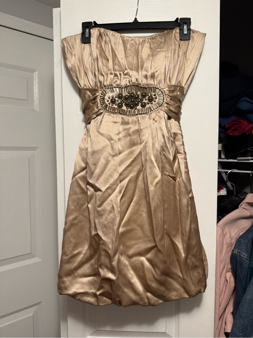Shoshanna Blush Satin Dress